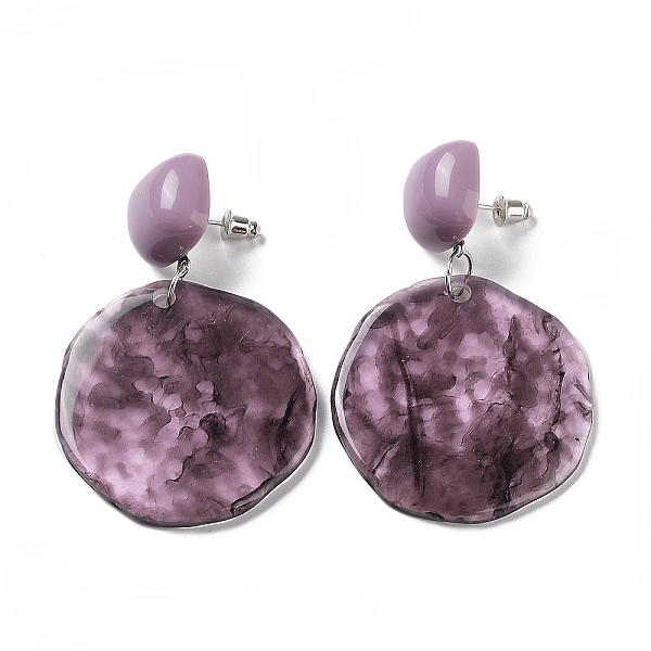 PandaHall Resin Stud Earrings, with Iron Finding and Sterling Silver Pin, Purple, 56~57x36mm Resin Purple
PandaHall Resin Stud Earrings, with Iron Finding and Sterling Silver Pin, Purple, 56~57x36mm Resin Purple