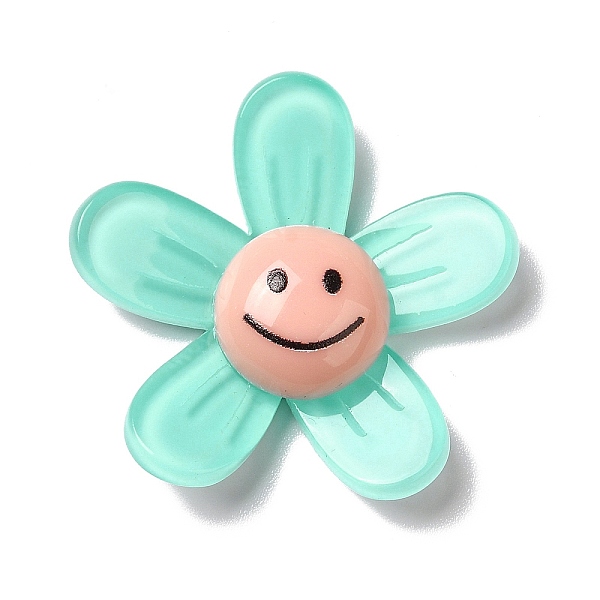PandaHall Acrylic Cabochons, Flower with Smiling Face, Aquamarine, 34x35.5x8mm Acrylic Flower Green
PandaHall Acrylic Cabochons, Flower with Smiling Face, Aquamarine, 34x35.5x8mm Acrylic Flower Green