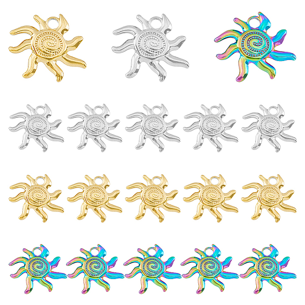 PandaHall DICOSMETIC 18Pcs 3 Colors 304 Stainless Steel Pendants, Sun Charm, Mixed Color, 19x20x2.5mm, Hole: 3mm, 6pcs/color 304 Stainless...
PandaHall DICOSMETIC 18Pcs 3 Colors 304 Stainless Steel Pendants, Sun Charm, Mixed Color, 19x20x2.5mm, Hole: 3mm, 6pcs/color 304 Stainless...