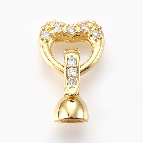 PandaHall Brass Micro Pave Cubic Zirconia Fold Over Clasps, Heart, Clear, Real 18K Gold Plated, 18mm, Inner: 4mm Brass+Cubic Zirconia Clear
PandaHall Brass Micro Pave Cubic Zirconia Fold Over Clasps, Heart, Clear, Real 18K Gold Plated, 18mm, Inner: 4mm Brass+Cubic Zirconia Clear