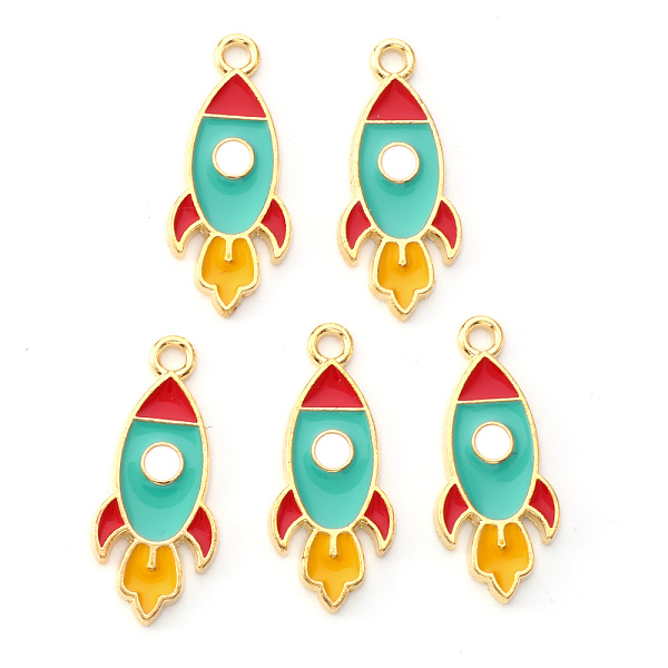 PandaHall Light Gold Plated Alloy Enamel Pendants, Rocket, Colorful, 25x10.5x1.5mm, Hole: 2mm Alloy+Enamel Others
PandaHall Light Gold Plated Alloy Enamel Pendants, Rocket, Colorful, 25x10.5x1.5mm, Hole: 2mm Alloy+Enamel Others