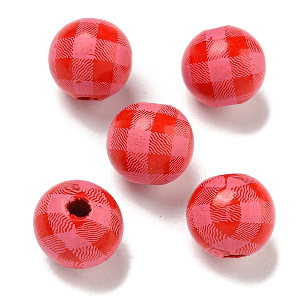 PandaHall Printed Wood European Beads, Round with Tartan Pattern, Light Coral, 15.5~16mm, Hole: 4~4.5mm Wood Round
PandaHall Printed Wood European Beads, Round with Tartan Pattern, Light Coral, 15.5~16mm, Hole: 4~4.5mm Wood Round