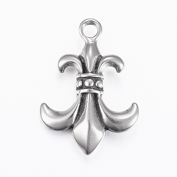 PandaHall 316 Surgical Stainless Steel Pendants, Fleur De Lis, Antique Silver, 20x14.5x4mm, Hole: 2mm 316 Surgical Stainless Steel Flower
PandaHall 316 Surgical Stainless Steel Pendants, Fleur De Lis, Antique Silver, 20x14.5x4mm, Hole: 2mm 316 Surgical Stainless Steel Flower