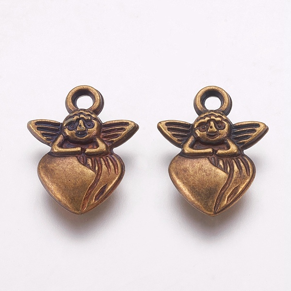 PandaHall CCB Plastic Pendants, Angel and Heart, Antique Bronze, 19x14.5x4mm, Hole: 2mm Plastic Heart
PandaHall CCB Plastic Pendants, Angel and Heart, Antique Bronze, 19x14.5x4mm, Hole: 2mm Plastic Heart
