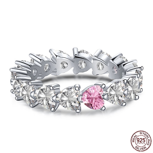 PandaHall Rhodium Plated 925 Sterling Silver Pave Cubic Zirconia Finger Ring, Stackable Rings for Women, Heart, Real Platinum Plated, Clear...
PandaHall Rhodium Plated 925 Sterling Silver Pave Cubic Zirconia Finger Ring, Stackable Rings for Women, Heart, Real Platinum Plated, Clear...