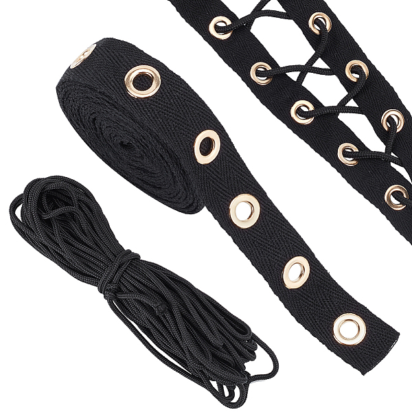 PandaHall BENECREAT 3 Yards Cotton Grommet Eyelet Twill Tape Trim, Black Grommet Twill Tape, with 1 Strand of Round Polyester Braided Cord..., Multicolor
PandaHall BENECREAT 3 Yards Cotton Grommet Eyelet Twill Tape Trim, Black Grommet Twill Tape, with 1 Strand of Round Polyester Braided Cord..., Multicolor