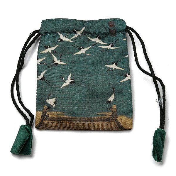 PandaHall Rectangle Chinese Style Cloth Jewelry Drawstring Gift Bags for Earrings, Bracelets, Necklaces Packaging, Crane Pattern, Teal..., Cyan
PandaHall Rectangle Chinese Style Cloth Jewelry Drawstring Gift Bags for Earrings, Bracelets, Necklaces Packaging, Crane Pattern, Teal..., Cyan