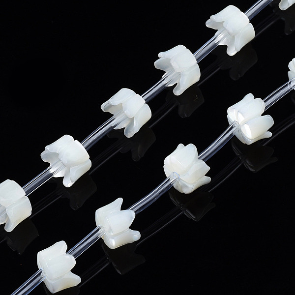 PandaHall Natural Trochid Shell/Trochus Shell Beads Strands, Bleach, Flower, White, 4.5x8x7mm, Hole: 0.7~0.8mm, about 20pcs/strand, 9.69...
PandaHall Natural Trochid Shell/Trochus Shell Beads Strands, Bleach, Flower, White, 4.5x8x7mm, Hole: 0.7~0.8mm, about 20pcs/strand, 9.69...