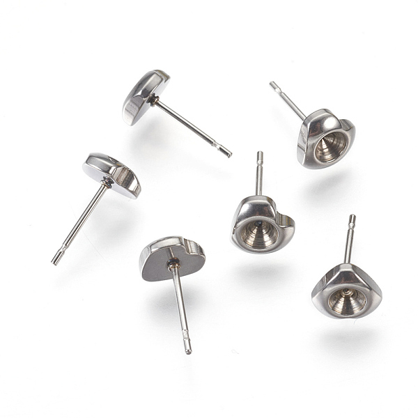 PandaHall 304 Stainless Steel Stud Earring Settings, Heart, Stainless Steel Color, Fit For: 4mm Rhinestone, 7x7.5x13.5mm, Pin: 0.7mm 304...
PandaHall 304 Stainless Steel Stud Earring Settings, Heart, Stainless Steel Color, Fit For: 4mm Rhinestone, 7x7.5x13.5mm, Pin: 0.7mm 304...