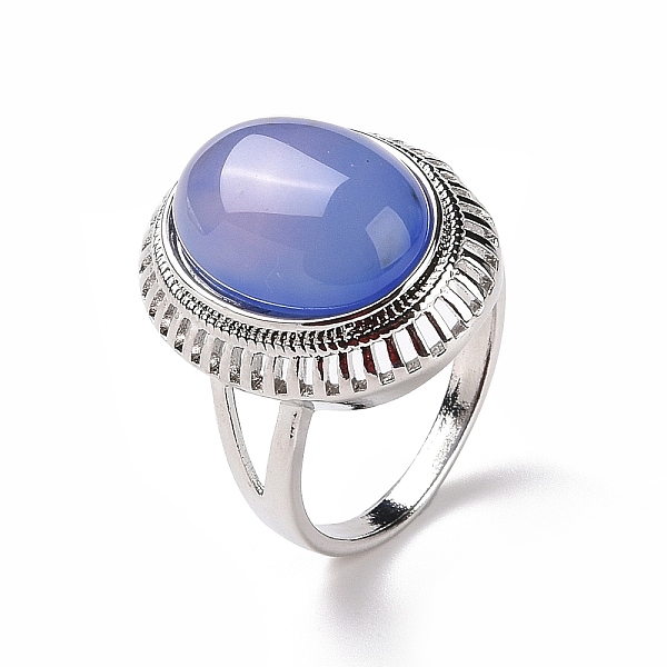 PandaHall Heated & Dyed Natural Agate Finger Rings, with Brass Ring Finding, Platinum, Oval, Size 8, 18mm Natural Agate
PandaHall Heated & Dyed Natural Agate Finger Rings, with Brass Ring Finding, Platinum, Oval, Size 8, 18mm Natural Agate