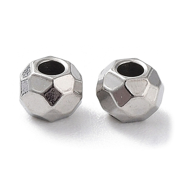PandaHall 201 Stainless Steel Spacer Beads, Faceted Round, Stainless Steel Color, 3x2.5mm, Hole: 1.2mm 201 Stainless Steel Round
PandaHall 201 Stainless Steel Spacer Beads, Faceted Round, Stainless Steel Color, 3x2.5mm, Hole: 1.2mm 201 Stainless Steel Round