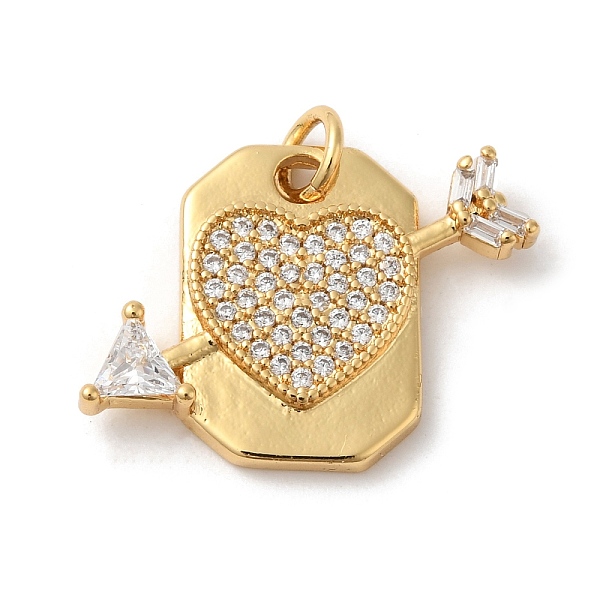 PandaHall Rack Plating Brass Micro Pave Cubic Zirconia Pendants, Jump Ring, Lead Free & Cadmium Free, Hexagon with Heart, Real 18K Gold..., Clear
PandaHall Rack Plating Brass Micro Pave Cubic Zirconia Pendants, Jump Ring, Lead Free & Cadmium Free, Hexagon with Heart, Real 18K Gold..., Clear