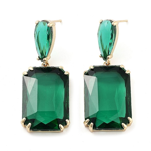 PandaHall Glass Rectangle Dangle Stud Earrings, Light Gold Brass Earrings, Green, 47.5x18.5mm Glass Rectangle Green
PandaHall Glass Rectangle Dangle Stud Earrings, Light Gold Brass Earrings, Green, 47.5x18.5mm Glass Rectangle Green