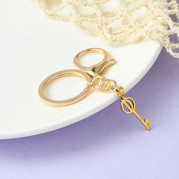 PandaHall 304 Stainless Steel Initial Letter Key Charm Keychains, with Alloy Clasp, Golden, Letter D, 8.8cm Stainless Steel Letter D
PandaHall 304 Stainless Steel Initial Letter Key Charm Keychains, with Alloy Clasp, Golden, Letter D, 8.8cm Stainless Steel Letter D