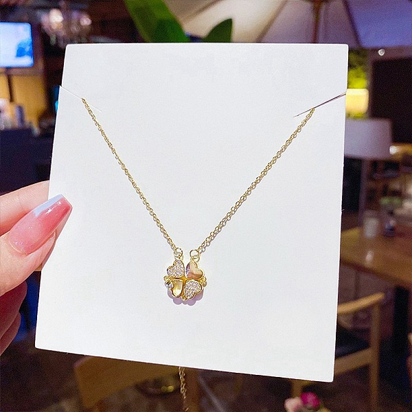 PandaHall Titanium Steel Cable Chain Necklaces, Rhinestone Pendant Necklaces, Clover, 8.27~19.69 inch(21~50cm) Titanium Steel Clover
PandaHall Titanium Steel Cable Chain Necklaces, Rhinestone Pendant Necklaces, Clover, 8.27~19.69 inch(21~50cm) Titanium Steel Clover