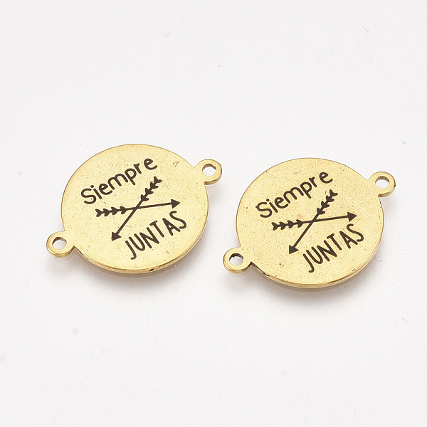 PandaHall 304 Stainless Steel Quote Links Connectors, with Enamel, Flat Round with Word, Golden, 21.5x16x1mm, Hole: 1.4mm 304 Stainless...
PandaHall 304 Stainless Steel Quote Links Connectors, with Enamel, Flat Round with Word, Golden, 21.5x16x1mm, Hole: 1.4mm 304 Stainless...