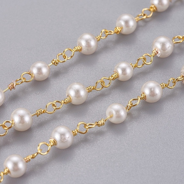 PandaHall 3.28 Feet Handmade Acrylic Imitaion Pearl Beaded Chains, Unwelded, with Brass Findings, Long-Lasting Plated, Round, with Spool...
PandaHall 3.28 Feet Handmade Acrylic Imitaion Pearl Beaded Chains, Unwelded, with Brass Findings, Long-Lasting Plated, Round, with Spool...