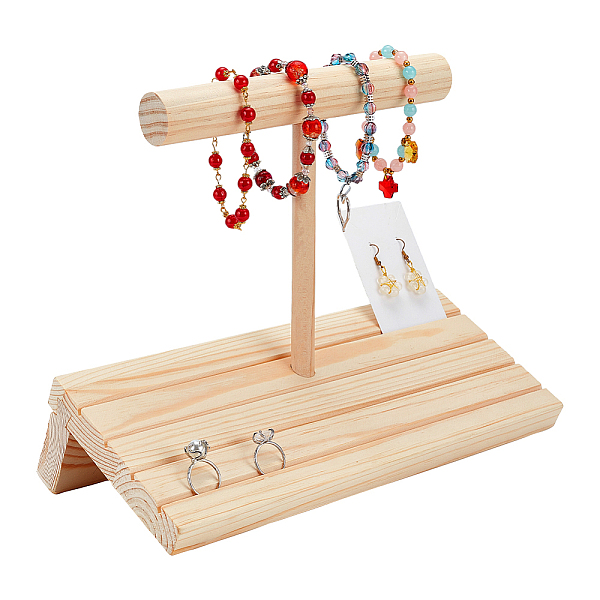 PandaHall Wooden T-Bar Jewelry Display Stand, 4-Slot Wood Earring Card Holder Bracelet Display Holder Retail Jewelry Display Stand for...
PandaHall Wooden T-Bar Jewelry Display Stand, 4-Slot Wood Earring Card Holder Bracelet Display Holder Retail Jewelry Display Stand for...