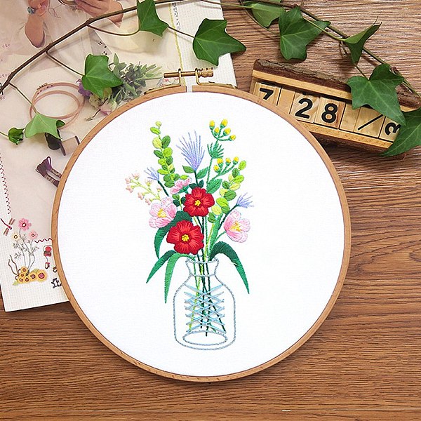 PandaHall Flower Pattern DIY Embroidery Starter Kits, including Embroidery Fabric & Thread, Needle, Instruction Sheet, Colorful, 290x290mm...
PandaHall Flower Pattern DIY Embroidery Starter Kits, including Embroidery Fabric & Thread, Needle, Instruction Sheet, Colorful, 290x290mm...