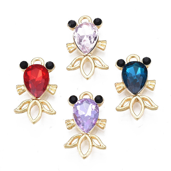 PandaHall Alloy Charms, with Rhinestone, Cadmium Free & Lead Free, Goldfish, Mixed Color, 20x11.5x4.5mm, Hole: 1.8mm Alloy+Rhinestone Fish..., Multicolor
PandaHall Alloy Charms, with Rhinestone, Cadmium Free & Lead Free, Goldfish, Mixed Color, 20x11.5x4.5mm, Hole: 1.8mm Alloy+Rhinestone Fish..., Multicolor