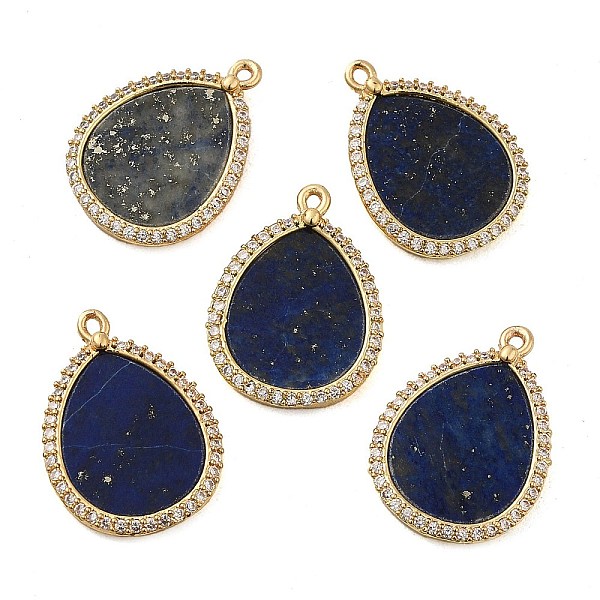 PandaHall Natural Lapis Lazuli Pendants, Teardrop Charms with Rack Plating Gloden Tone Brass Micro Pave Clear Cubic Zirconia Findings...
PandaHall Natural Lapis Lazuli Pendants, Teardrop Charms with Rack Plating Gloden Tone Brass Micro Pave Clear Cubic Zirconia Findings...