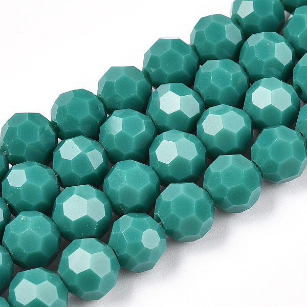 PandaHall Opaque Glass Beads Stands, Faceted(32 Facets), Round, Dark Cyan, 8mm, Hole: 1mm, about 65~67pcs/strand, 49~50cm Glass Round Black
PandaHall Opaque Glass Beads Stands, Faceted(32 Facets), Round, Dark Cyan, 8mm, Hole: 1mm, about 65~67pcs/strand, 49~50cm Glass Round Black