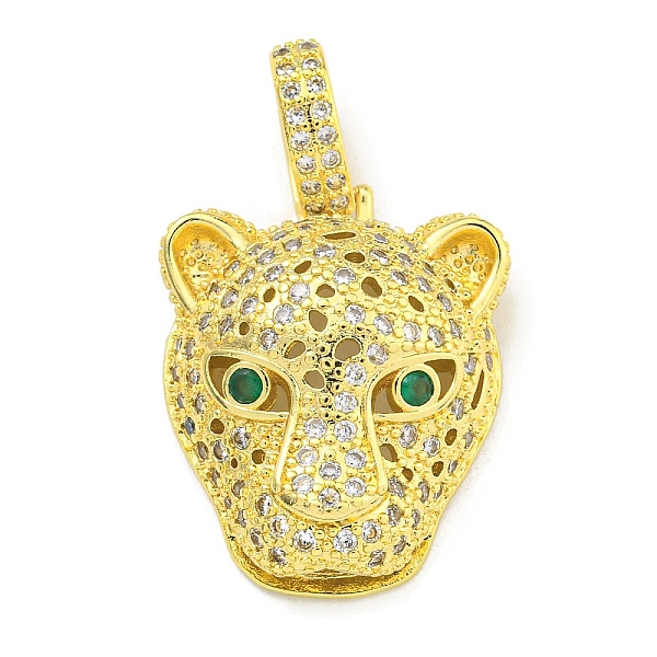 PandaHall Brass Micro Pave Cubic Zirconia Pendants, Leopard Head Charms, Real 18K Gold Plated, 23.5x19.5x8mm, Hole: 6.5x4.5mm Brass+Cubic..., Green
PandaHall Brass Micro Pave Cubic Zirconia Pendants, Leopard Head Charms, Real 18K Gold Plated, 23.5x19.5x8mm, Hole: 6.5x4.5mm Brass+Cubic..., Green
