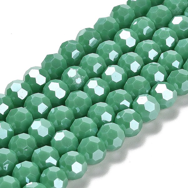 PandaHall Electroplate Opaque Glass Beads Strands, Faceted(32 Facets), Pearl Luster Plated, Round, Medium Sea Green, 8mm, Hole: 1mm, about...
PandaHall Electroplate Opaque Glass Beads Strands, Faceted(32 Facets), Pearl Luster Plated, Round, Medium Sea Green, 8mm, Hole: 1mm, about...
