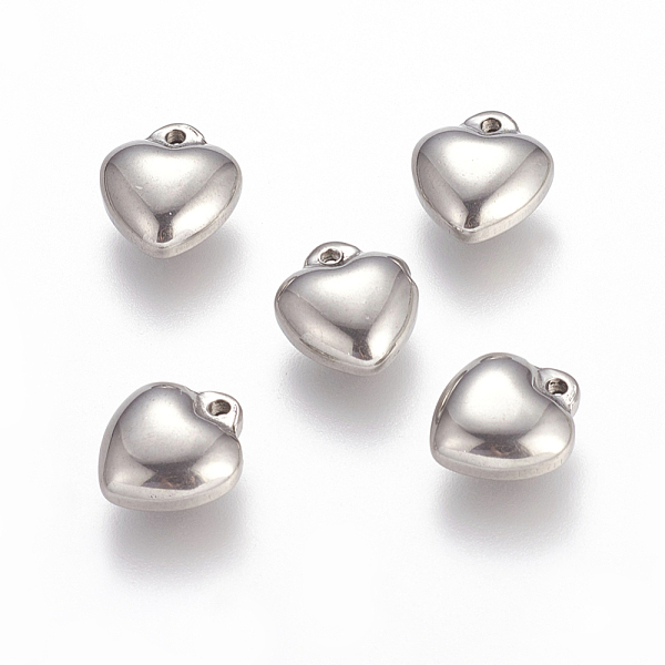 PandaHall 304 Stainless Steel Charms, Puffed Heart, Stainless Steel Color, 11x10x6mm, Hole: 1.5mm 304 Stainless Steel Heart
PandaHall 304 Stainless Steel Charms, Puffed Heart, Stainless Steel Color, 11x10x6mm, Hole: 1.5mm 304 Stainless Steel Heart