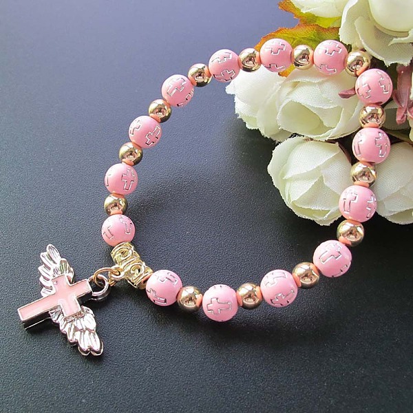 PandaHall Acrylic Round with Cross Beaded Stretch Bracelets with Cross Charms, Pink, 6-3/4 inch(17cm) Acrylic Cross Pink
PandaHall Acrylic Round with Cross Beaded Stretch Bracelets with Cross Charms, Pink, 6-3/4 inch(17cm) Acrylic Cross Pink