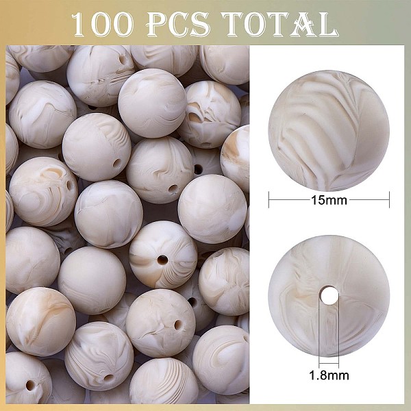 PandaHall 100Pcs Silicone Beads Round Rubber Bead 15MM Loose Spacer Beads for DIY Supplies Jewelry Keychain Making, Silver, 15mm Silicone...
PandaHall 100Pcs Silicone Beads Round Rubber Bead 15MM Loose Spacer Beads for DIY Supplies Jewelry Keychain Making, Silver, 15mm Silicone...