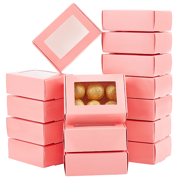 PandaHall Cardboard Gift Boxes, Rectangle with PVC Clear Windows, Pink, 6x8.5x3cm Paper Rectangle Pink
PandaHall Cardboard Gift Boxes, Rectangle with PVC Clear Windows, Pink, 6x8.5x3cm Paper Rectangle Pink