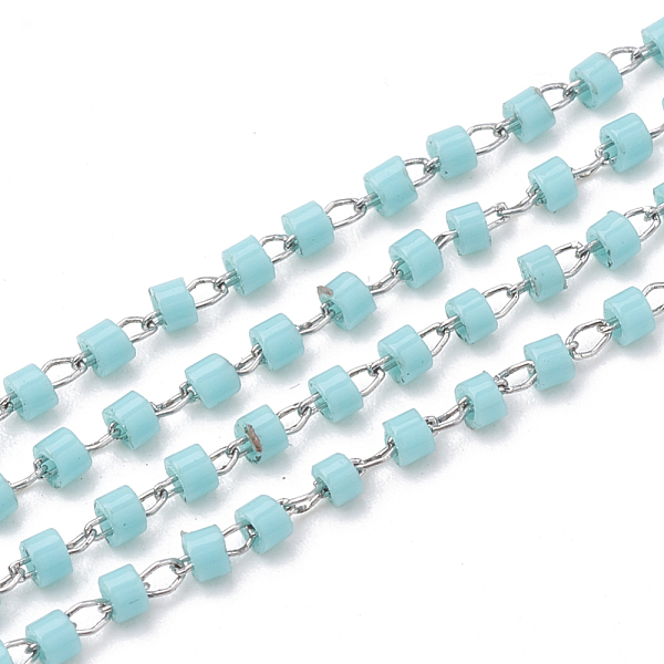PandaHall TOHO Japan Import Seed Beads, Handmade Glass Beaded Chains, Soldered, with Spool, with Stainless Steel Findings, Column, Stainless..., Blue
PandaHall TOHO Japan Import Seed Beads, Handmade Glass Beaded Chains, Soldered, with Spool, with Stainless Steel Findings, Column, Stainless..., Blue