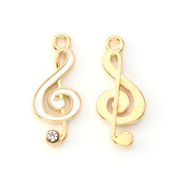 PandaHall Alloy Enamel Pendants, with Crystal Rhinestone, Musical Note, Light Gold, White, 22x10x2mm, Hole: 1.6mm Alloy Rhinestone+Enamel...
PandaHall Alloy Enamel Pendants, with Crystal Rhinestone, Musical Note, Light Gold, White, 22x10x2mm, Hole: 1.6mm Alloy Rhinestone+Enamel...