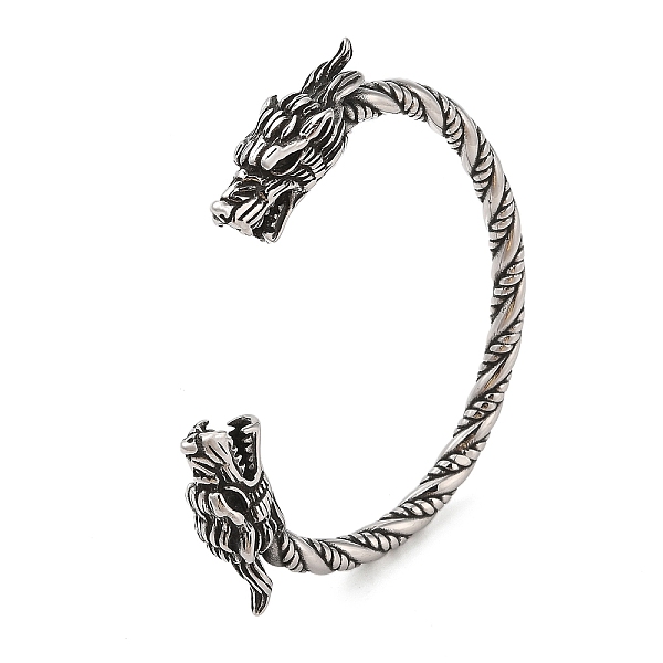 PandaHall Viking 304 Stainless Steel Open Cuff Bangles for Men, Antique Silver, Dragon, Inner Diameter: 2-3/4 inch(7cm), 14mm 304 Stainless...
PandaHall Viking 304 Stainless Steel Open Cuff Bangles for Men, Antique Silver, Dragon, Inner Diameter: 2-3/4 inch(7cm), 14mm 304 Stainless...