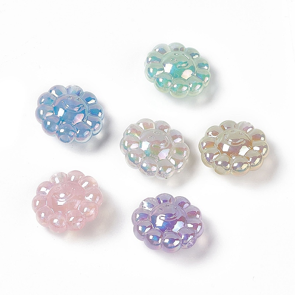 PandaHall UV Plating Acrylic European Beads, Large Hole Beads, with Glitter Powder, AB Color, Flower with Smiling Face, Mixed Color..., Multicolor
PandaHall UV Plating Acrylic European Beads, Large Hole Beads, with Glitter Powder, AB Color, Flower with Smiling Face, Mixed Color..., Multicolor