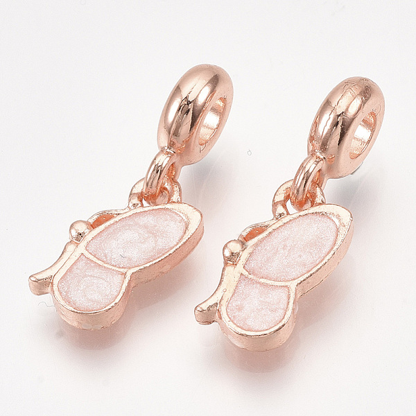 PandaHall Sparkling Alloy European Dangle Charms, with Enamel, Large Hole Pendants, Butterfly, Rose Gold, Misty Rose, 25mm, Hole: 4mm..., Red
PandaHall Sparkling Alloy European Dangle Charms, with Enamel, Large Hole Pendants, Butterfly, Rose Gold, Misty Rose, 25mm, Hole: 4mm..., Red