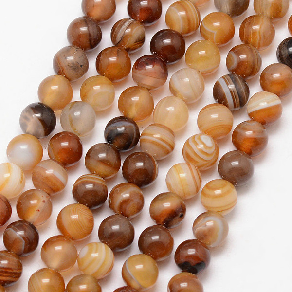 PandaHall Natural Striped Agate/Banded Agate Bead Strands, Round, Grade A, Dyed & Heated, Camel, 6mm, Hole: 1mm, about 61pcs/strand, 15 inch..., Brown
PandaHall Natural Striped Agate/Banded Agate Bead Strands, Round, Grade A, Dyed & Heated, Camel, 6mm, Hole: 1mm, about 61pcs/strand, 15 inch..., Brown