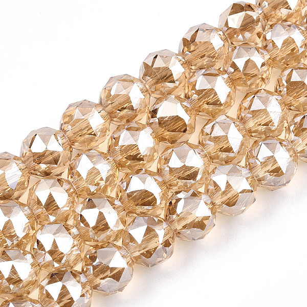 PandaHall Electroplate Transparent Glass Beads Strands, Faceted, Round, Navajo White, 8x7.5mm, Hole: 1mm, about 70pcs/strand, bout...
PandaHall Electroplate Transparent Glass Beads Strands, Faceted, Round, Navajo White, 8x7.5mm, Hole: 1mm, about 70pcs/strand, bout...