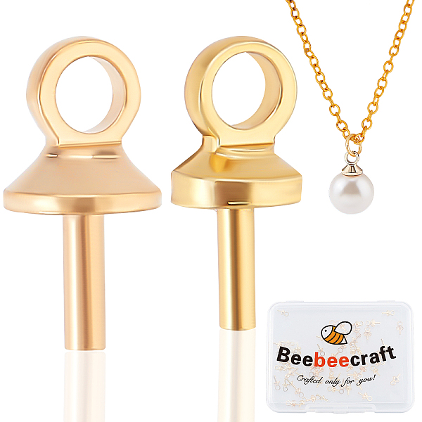 PandaHall Beebeecraft 60Pcs 2 Style Brass Cup Peg Bails Pendants, for Half-driled Beads, Golden, 6.5mm, 8x4mm, Hole: 1.5mm, Pin: 1mm...
PandaHall Beebeecraft 60Pcs 2 Style Brass Cup Peg Bails Pendants, for Half-driled Beads, Golden, 6.5mm, 8x4mm, Hole: 1.5mm, Pin: 1mm...