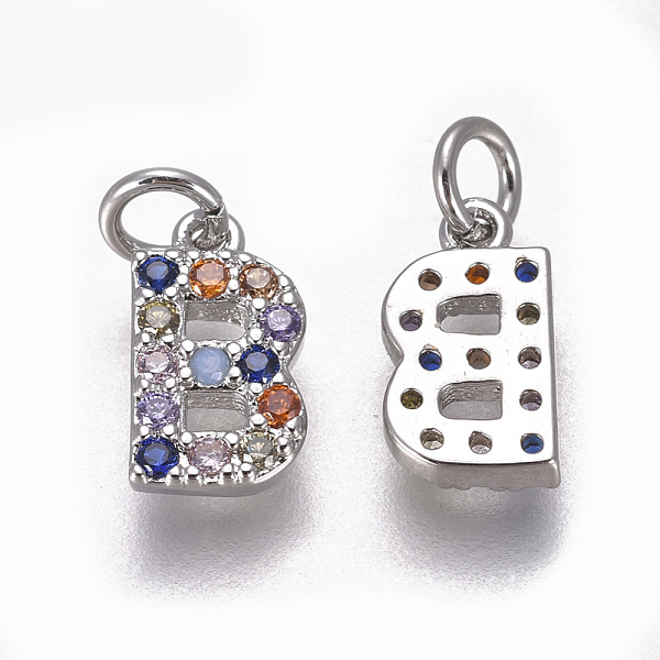PandaHall Brass Micro Pave Cubic Zirconia Charms, Letter, Colorful, Platinum, Letter.B, 9.5x5.3x1.8mm, Hole: 2mm Brass+Cubic Zirconia Letter...
PandaHall Brass Micro Pave Cubic Zirconia Charms, Letter, Colorful, Platinum, Letter.B, 9.5x5.3x1.8mm, Hole: 2mm Brass+Cubic Zirconia Letter...
