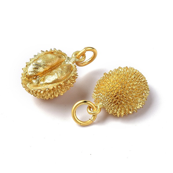 PandaHall Rack Plating Alloy Pendants, 3D Durian Charms, Cadmium Free & Lead Free, Golden, 17.5x12x8.5mm, Hole: 4mm Alloy Durian
PandaHall Rack Plating Alloy Pendants, 3D Durian Charms, Cadmium Free & Lead Free, Golden, 17.5x12x8.5mm, Hole: 4mm Alloy Durian