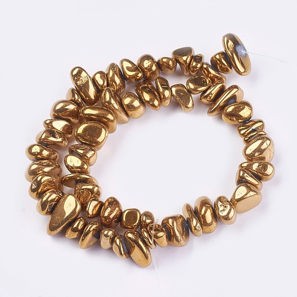 PandaHall Electroplated Natural Quartz Crystal Beads Strands, Nuggets, Gold, 10~23x3~10x8~13mm, Hole: 1mm, 14.76 inch~15.35 inch(37.5~39cm)...
PandaHall Electroplated Natural Quartz Crystal Beads Strands, Nuggets, Gold, 10~23x3~10x8~13mm, Hole: 1mm, 14.76 inch~15.35 inch(37.5~39cm)...