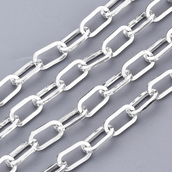 PandaHall 304 Stainless Steel Paperclip Chains, Drawn Elongated Cable Chains, with Spool, Unwelded, Flat Oval, Silver, 10x5x1mm, about 65.61...
PandaHall 304 Stainless Steel Paperclip Chains, Drawn Elongated Cable Chains, with Spool, Unwelded, Flat Oval, Silver, 10x5x1mm, about 65.61...