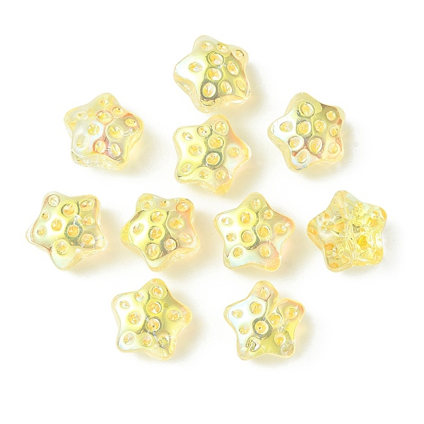 PandaHall Transparent Electroplate Glass Beads, Rainbow Plated, Star, Gold, 15x15x9mm, Hole: 1.2mm Glass Star Gold
PandaHall Transparent Electroplate Glass Beads, Rainbow Plated, Star, Gold, 15x15x9mm, Hole: 1.2mm Glass Star Gold