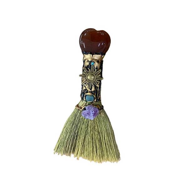 PandaHall Natural Carnelian Heart Magic Broom, Mini Witch Broom, Reiki Stone For Cleansing Healing Fengshui, for Home Halloween Decor...
PandaHall Natural Carnelian Heart Magic Broom, Mini Witch Broom, Reiki Stone For Cleansing Healing Fengshui, for Home Halloween Decor...