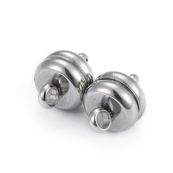 PandaHall 304 Stainless Steel Magnetic Clasps with Loops, Rondelle, Stainless Steel Color, 10.5mm, Hole: 1.4mm 304 Stainless Steel Rondelle
PandaHall 304 Stainless Steel Magnetic Clasps with Loops, Rondelle, Stainless Steel Color, 10.5mm, Hole: 1.4mm 304 Stainless Steel Rondelle