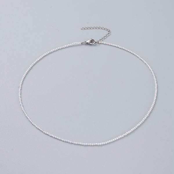 PandaHall Cubic Zirconia Beaded Necklaces, with 304 Stainless Steel Lobster Claw Clasps and 316 Surgical Stainless Steel Chain Extender..., White
PandaHall Cubic Zirconia Beaded Necklaces, with 304 Stainless Steel Lobster Claw Clasps and 316 Surgical Stainless Steel Chain Extender..., White