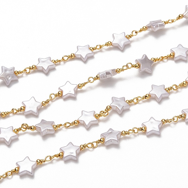 PandaHall 3.28 Feet Handmade Brass CCB Plastic Link Chains, Long-lasting Plated, Unwelded, Star,Golden, Star: 9x10x2mm, Round: 2mm Plastic..., White
PandaHall 3.28 Feet Handmade Brass CCB Plastic Link Chains, Long-lasting Plated, Unwelded, Star,Golden, Star: 9x10x2mm, Round: 2mm Plastic..., White
