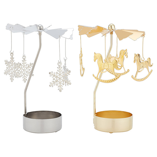 PandaHall FINGERINSPIRE 2 Sets Rotary Candle Holder Snowflake & Carousel Candleholder Sliver & Gold Spinning Metal Tea Lights Candle Holder...
PandaHall FINGERINSPIRE 2 Sets Rotary Candle Holder Snowflake & Carousel Candleholder Sliver & Gold Spinning Metal Tea Lights Candle Holder...